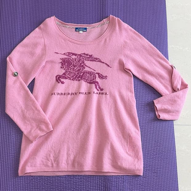 버버리 핑크 니트