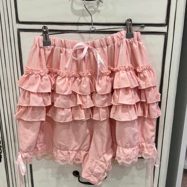 로리타 히메갸루 핑크 레이스 펌킨 팬츠 큐롯