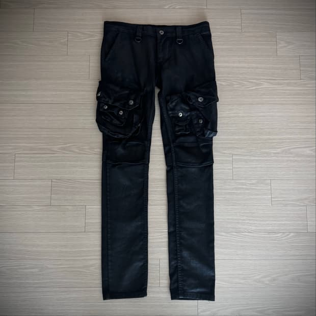 "Glamour" 00's Design Coated cargo pants