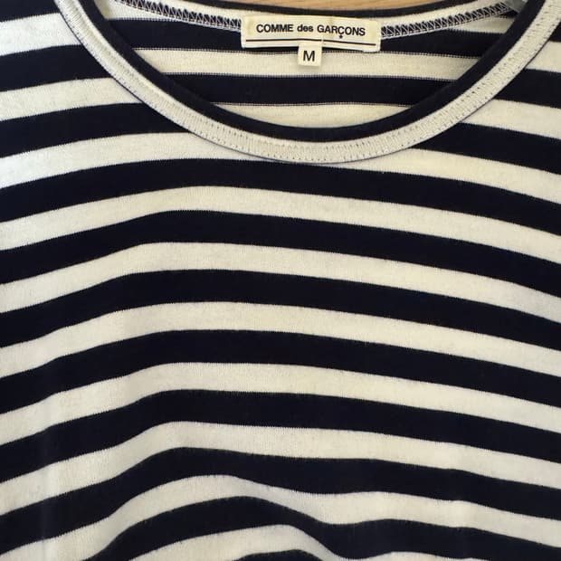 꼼데가르송 스트라이프 긴팔 티셔츠 M