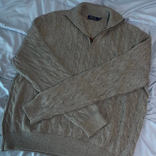 폴로 하프집업 반집업 꽈배기 케이블 니트 스웨터 xl 팔아요