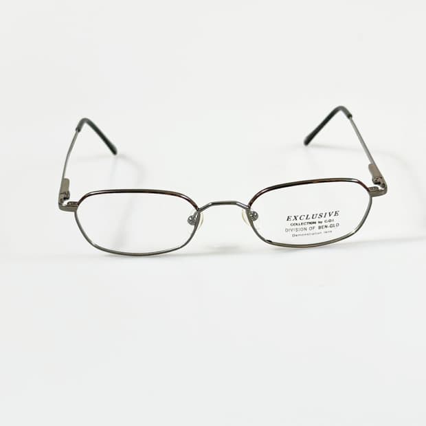 BEN-GLO 슬림 오벌 메탈 프레임 빈티지 안경