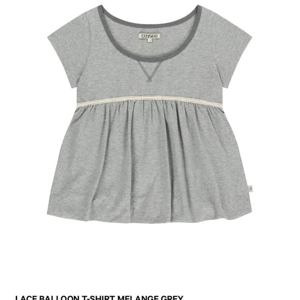 COYSEIO Lace Balloon T-Shirt Melange Gre
