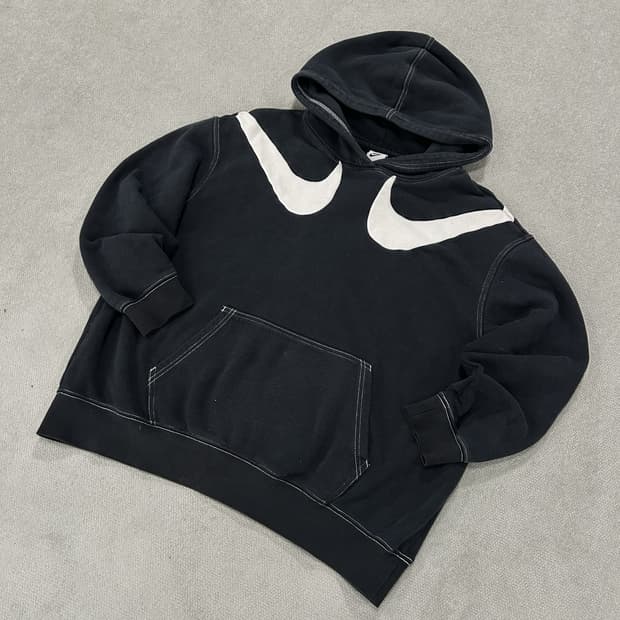나이키 빅스우시 블랙 후드티 XL