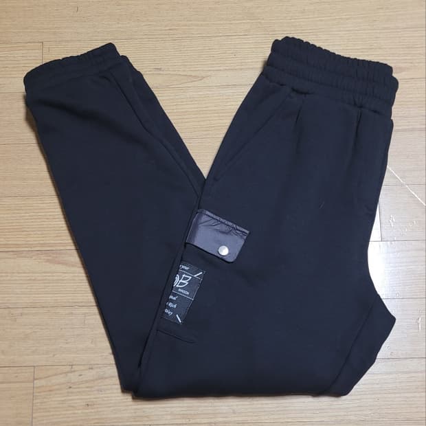 BOB 남성 블랙 트레이닝 바지