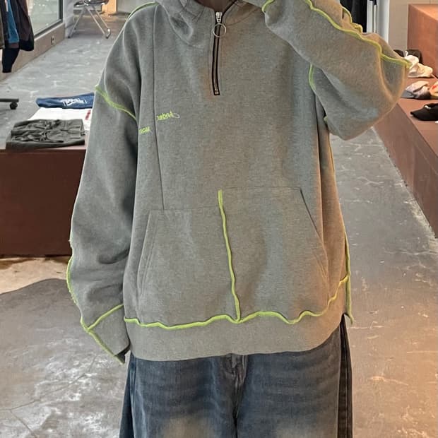 앤더슨벨 어쉬매트리 스티치 후드티 H2429