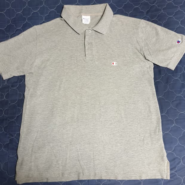 챔피온 오리지널 C로고 코튼 반팔 카라티 그레이 (XL)