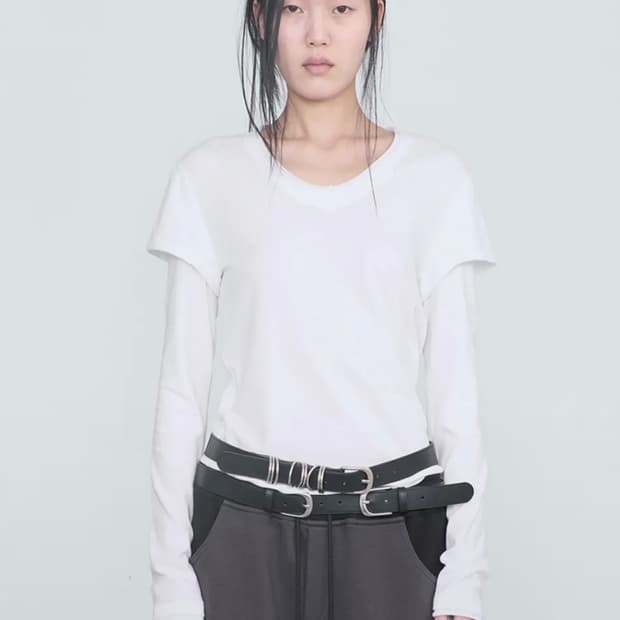 CERRIC 세릭 더블 레이어드 티셔츠 새상품