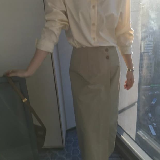 시엔느 버튼 랩 스커트 s