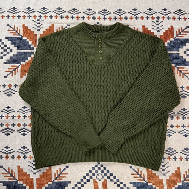 : 일본 빈티지 밀리터리 헨리넥 니트(실측확인)