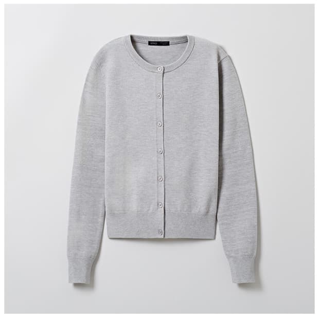 스파오 소프트얀 여성 라운드넥 가디건 M(090) 회색