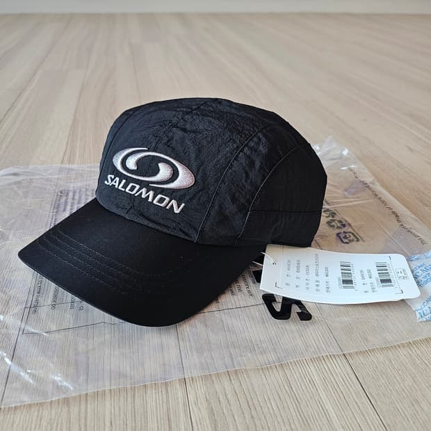 새제품) 살로몬 링크 캠프 캡 모자 볼캡 블랙 런닝 등산 남자 여자 공용