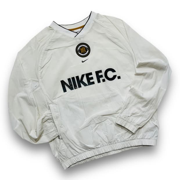 나이키 F.C 리펠 크루 화이트 우븐 웜업