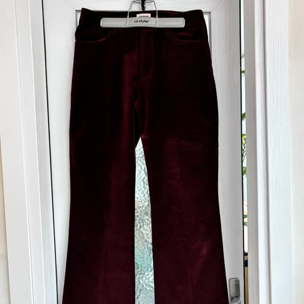 쟈딕앤볼테르 벨벳 와인 부츠컷 팬츠 38