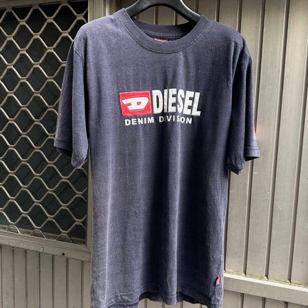 DIESEL rubber print logo tee