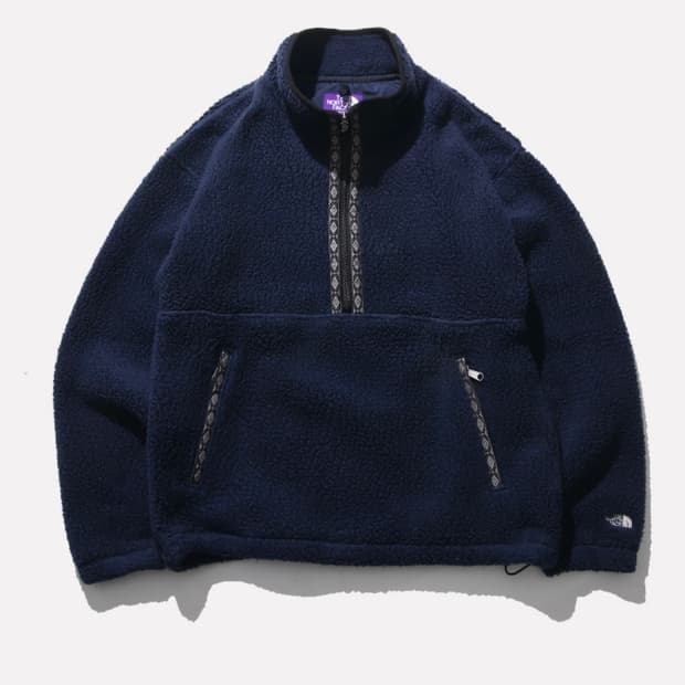 Navy half fleece