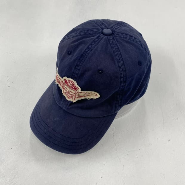 폴로 진스 윙로고 자수 네이비 볼 캡
