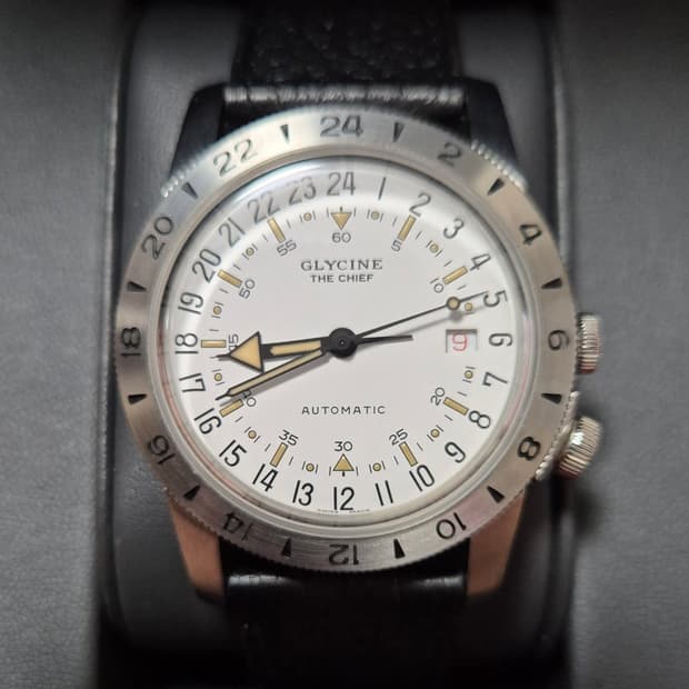 [GLYCINE] 글라이신 Airman The Chief 화이트 시계