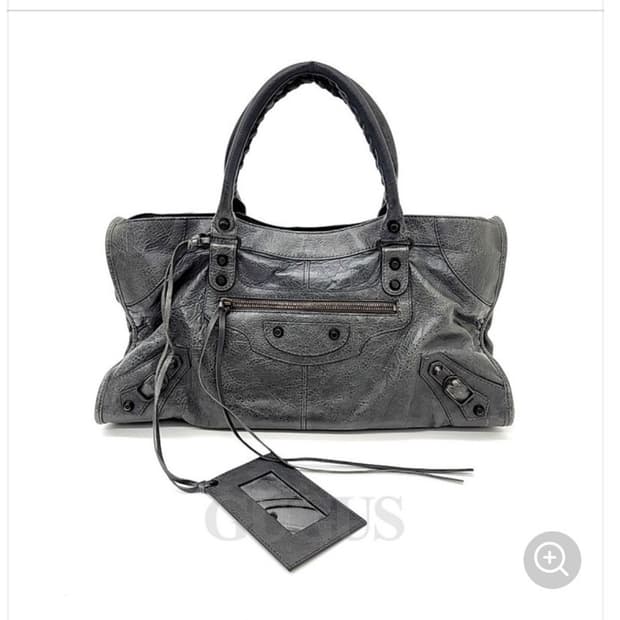 발렌시아가 모터백 그레이