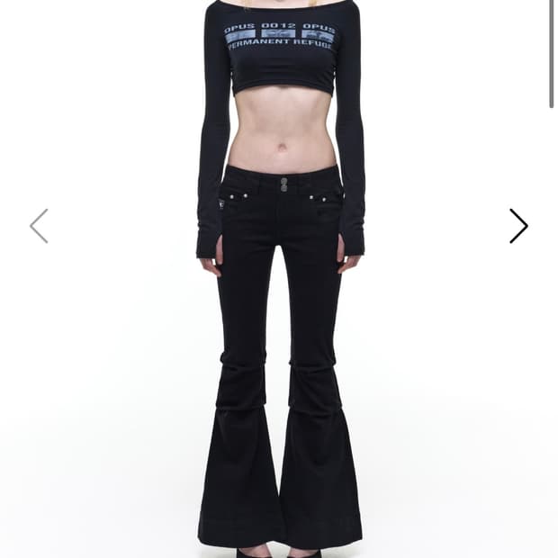 (택포함 새상품) Opus 스터너 플레어 데님 블랙 부츠컷 m