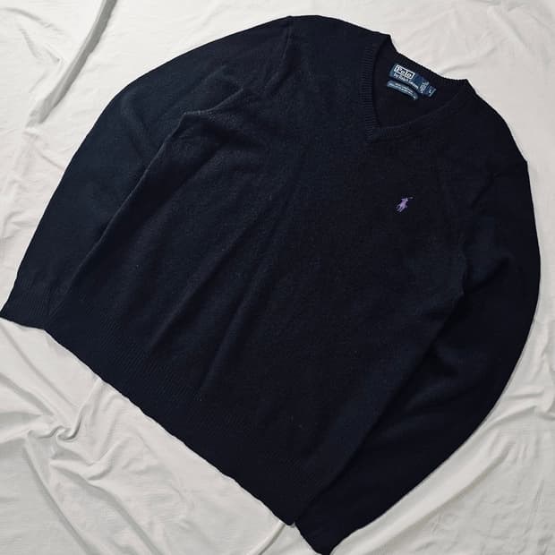 Polo 폴로 랄프로렌 블랙 브이넥 니트 