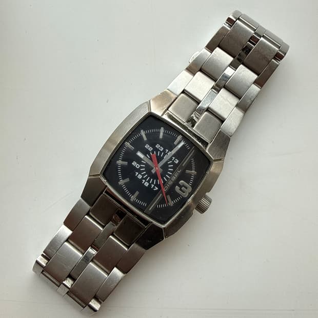 빈티지 디젤 DIESEL DZ-1127 쿼츠 스테인리스 스틸 메탈 시계