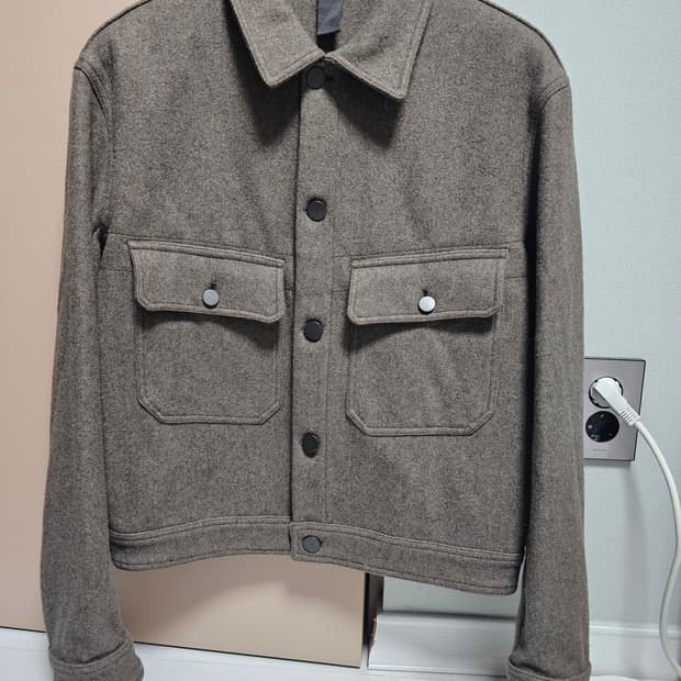 르메르 18FW 펠트 울 블루종 올리브 M