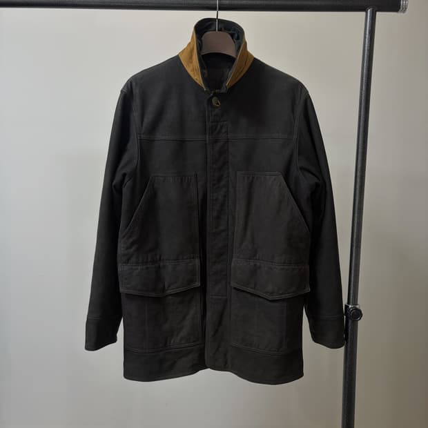 (102) 팀버랜드 다크 브라운 스웨이드 레더 코트 자켓