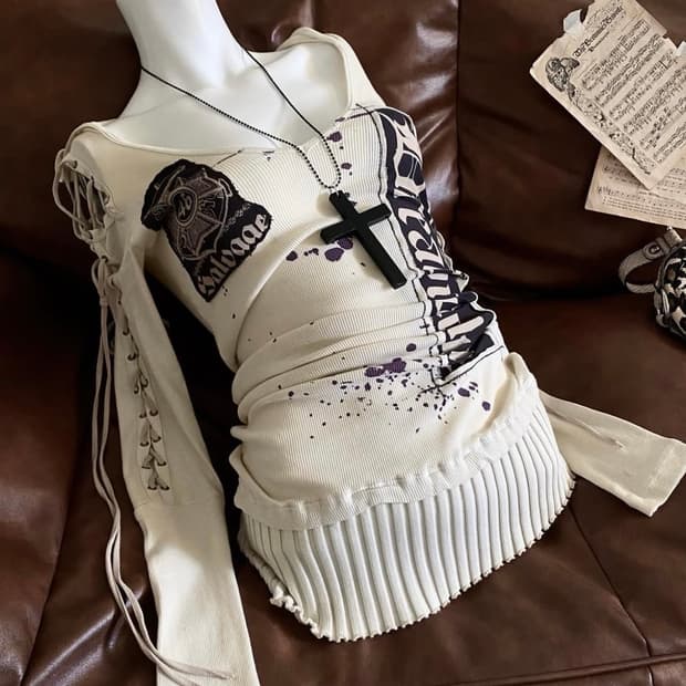 salvage hooded long sleeve 펑크 아일렛