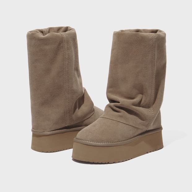 락피쉬웨더웨어 Maxi folded boots middle 코코아 컬러