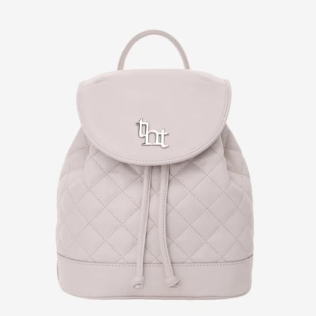 쓰리타임즈 아콘 퀼티드 백팩 핑크