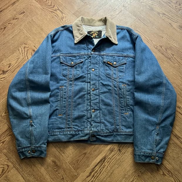[2XL]90's Made in USA 쉐르파 라이닝 데님 트러커 자켓
