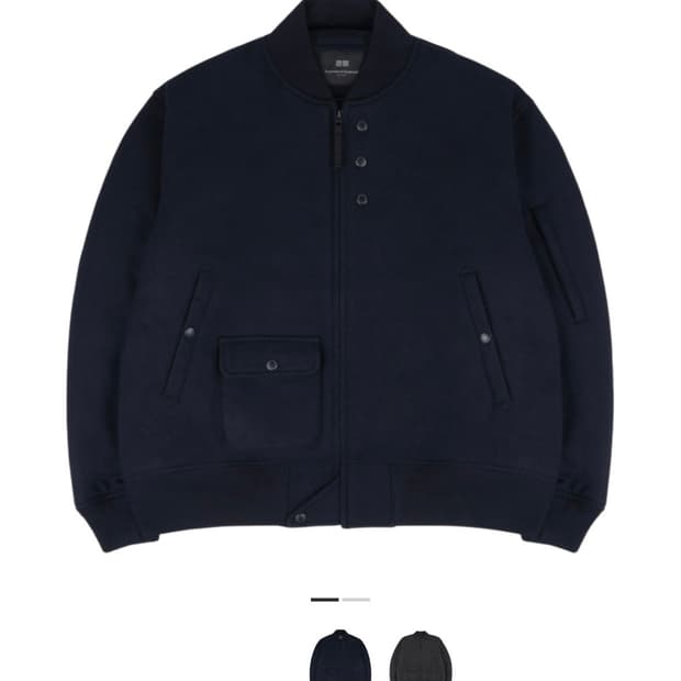 유니클로 엔지니어드가먼츠 퍼프 테크 블루종 자켓 네이비