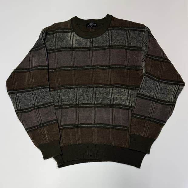 일본빈티지 LONPITI 빈티지 컬러블록 니트 L