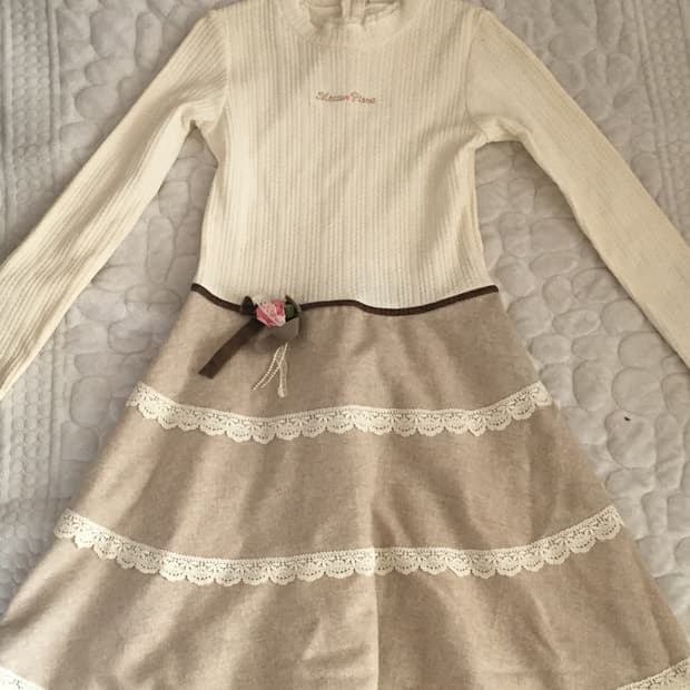 메조피아노 라떼 리본 원피스 갸루 러블리 히메