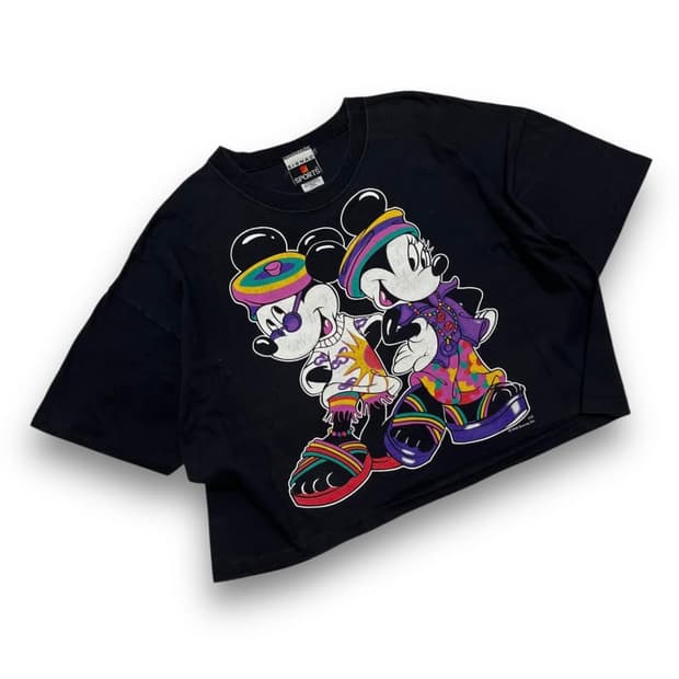 미키 마우스 시그널 스포츠 90s 올드스쿨 힙합 티셔츠