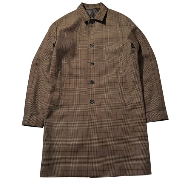 솔리드옴므 글렌체크 싱글 코트