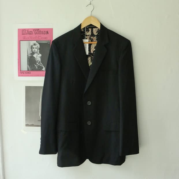 요지 야마모토 Costume D’Homme 블랙 테일러드 울 블레이저