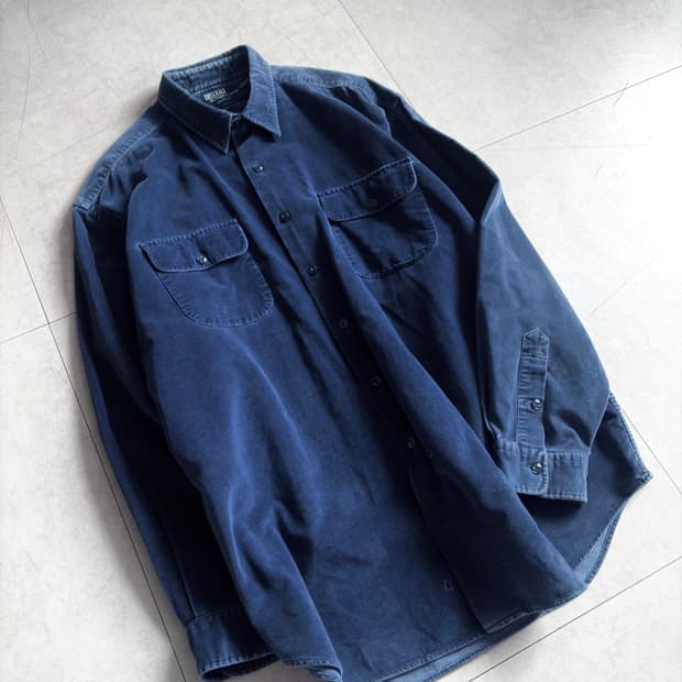 빈티지 랄프로렌 벤포드 벨루어 데미지 셔츠