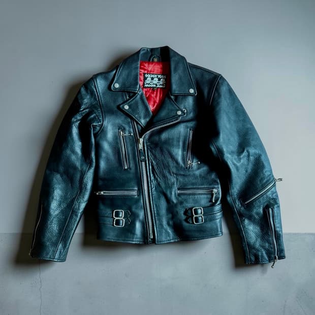 골든 이어즈 나고야 재팬 라벨 레더 라이더 자켓