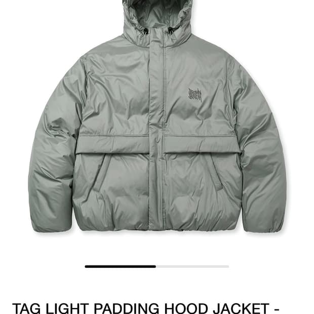 브라운브레스 패딩 후드 자켓 (M) - Light gery