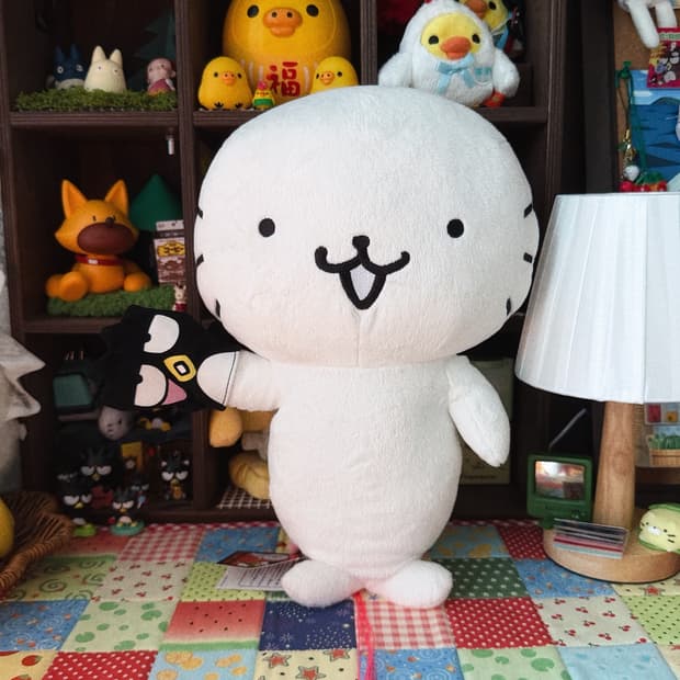 산리오 고전 굿하나마루 핸드퍼펫 대형 인형 배드바츠마루