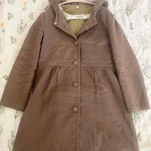 모리걸 빈티지 브라운 후드 야상 자켓 🤎🎀