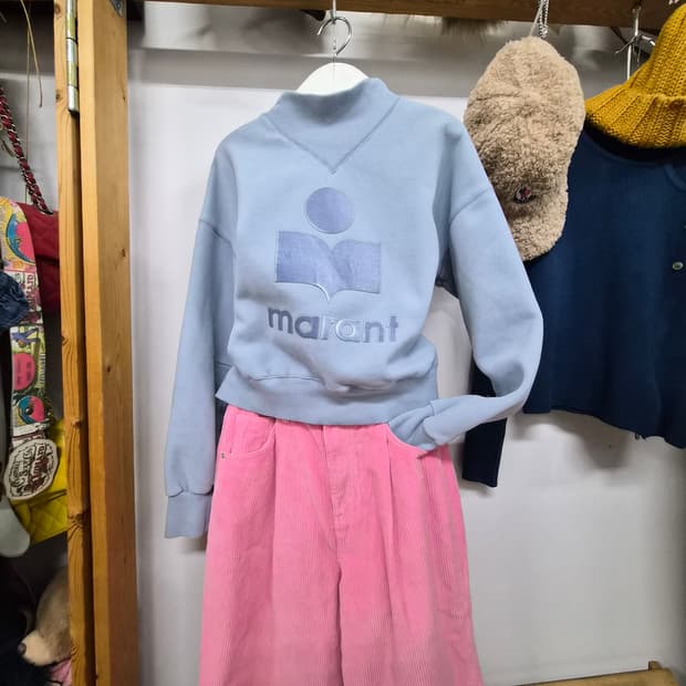 이자벨마랑 네이그런 맨투맨. 에잇세컨즈 코듀로이와이드,