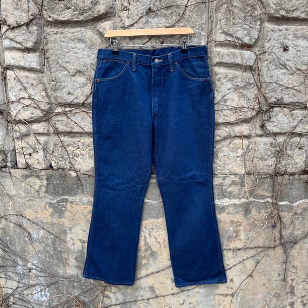 80s 랭글러 빈티지 945den 카우보이컷 고온스 데님 팬츠 부츠컷