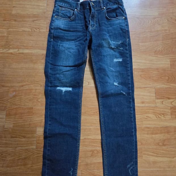 잠뱅이.데미지 워싱 청바지