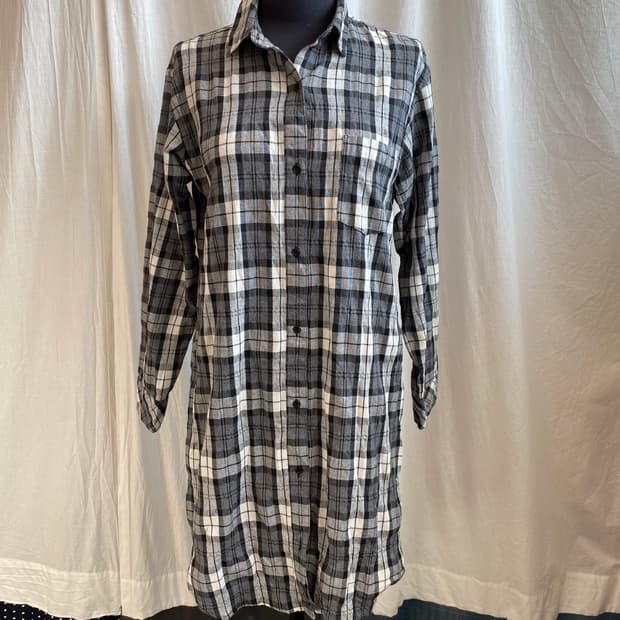 VIS 체크 롱셔츠(M)