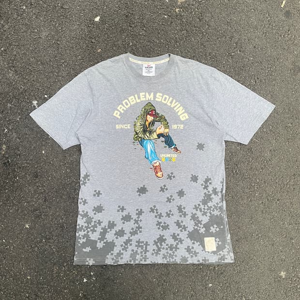 90s 에코 언리미티드 힙합 그래픽 올드스쿨 반팔티셔츠 XXL