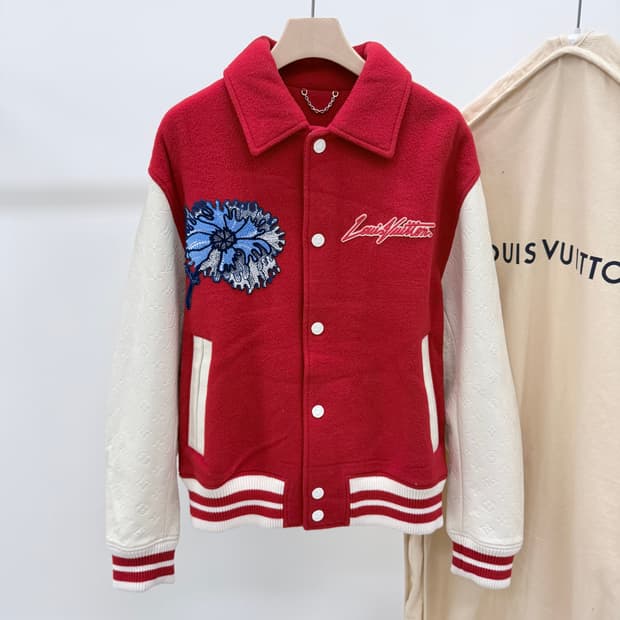 [A+급/46] 루이비통 x 쿠사마 야요이 한정 블루종 바시티 자켓