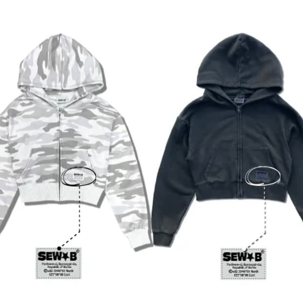 쏘비 피그먼트 카모 크롭 후드집업 화이트 카모